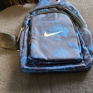 Nike Black and Blue Belt Bag